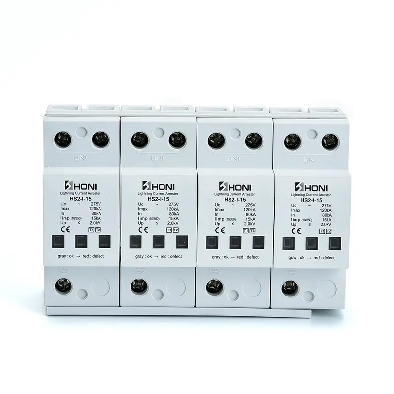 B+C Three Phase Metal oxide varistor Surge arrestor, surge protection 60KA HS2-60