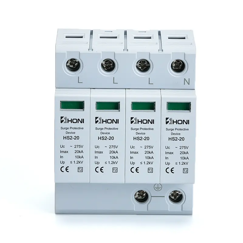 Wholesale 3 Phase 10-20ka 385V SPD,overvoltage surge protection,lightning protection class II+III spd HS2-20