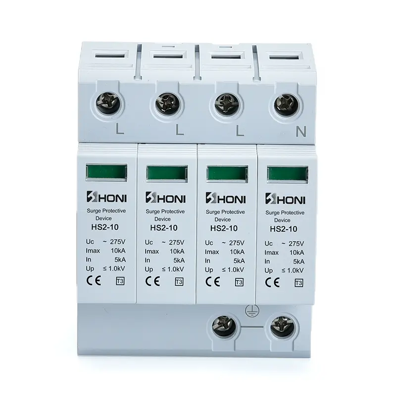 Wholesale 3 Phase 10-20ka 385V SPD,overvoltage Power surge protection,lightning protection class II+III spd HS2-10